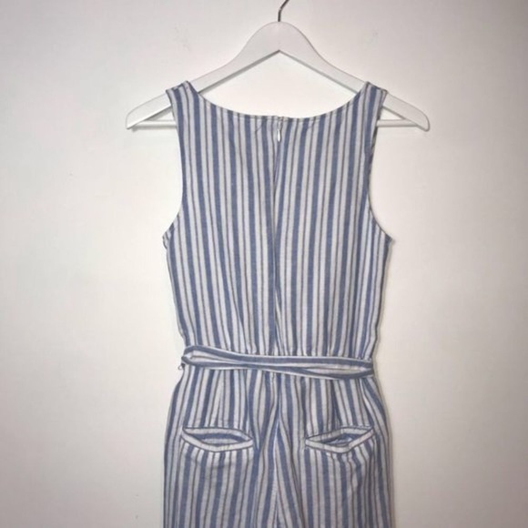 Gap Blue & White Linen Jumpsuit - Picture 4 of 7